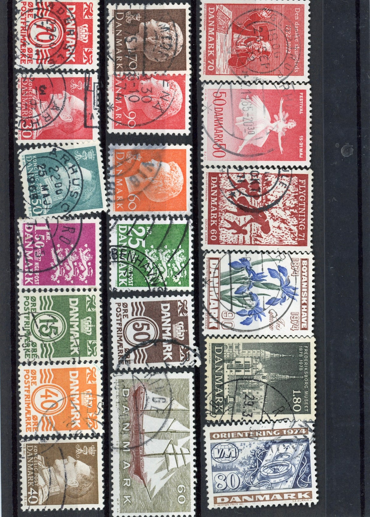 Denmark Vintage Stamp Sticker Pack
