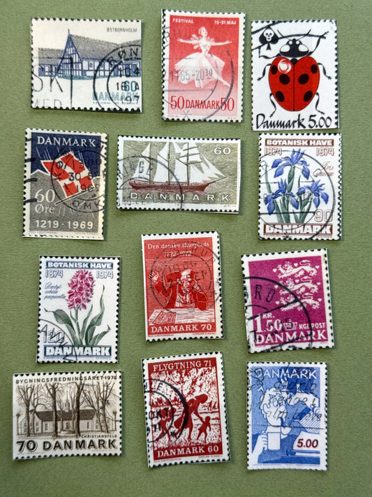 Denmark Vintage Stamp Sticker Pack