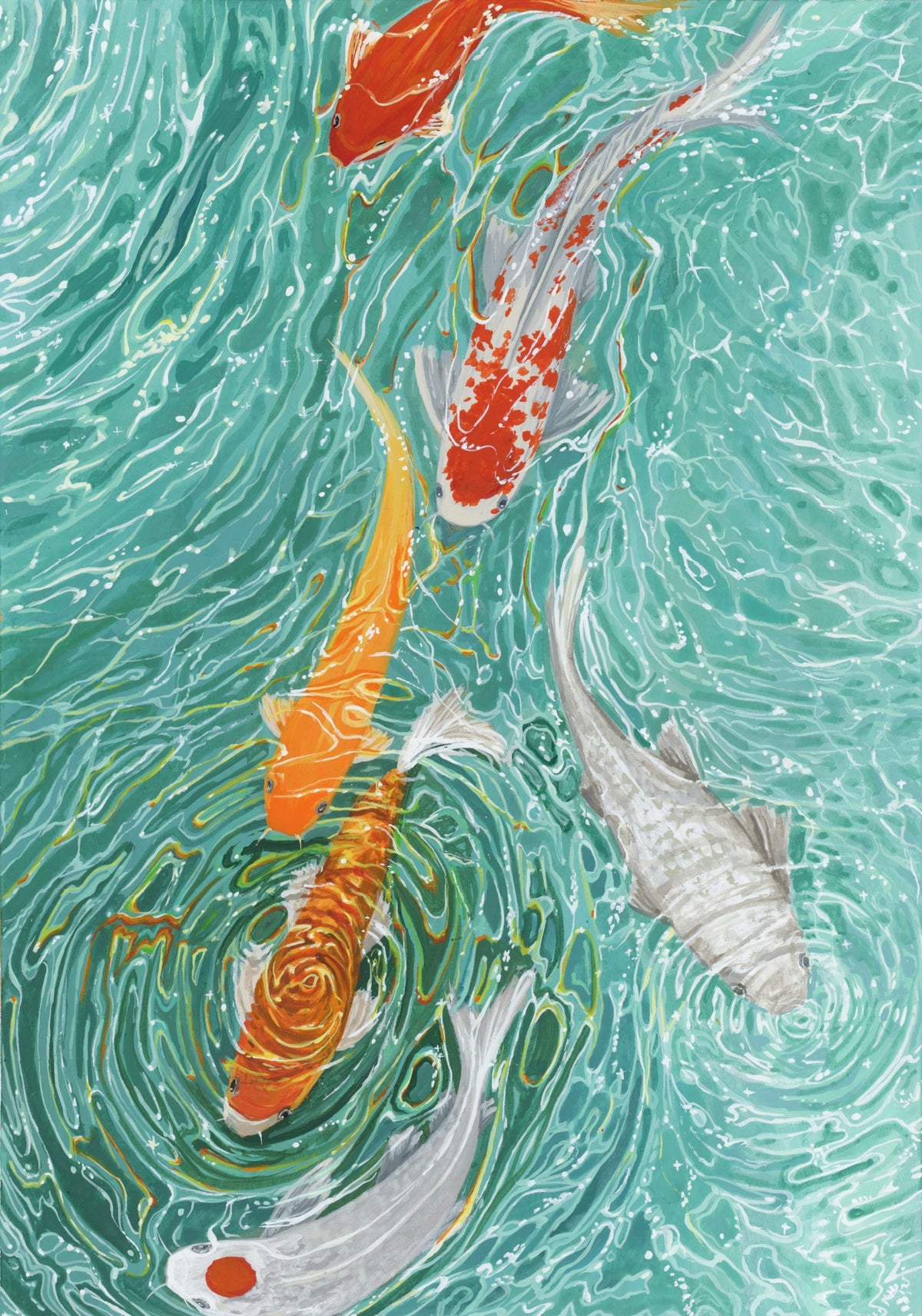 Koi fish print