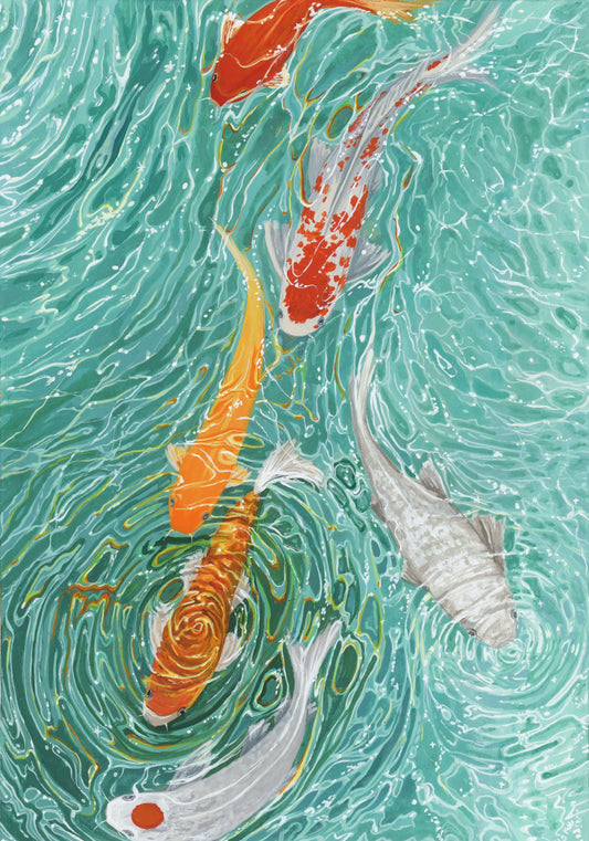 Koi fish print