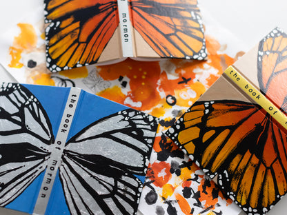 Silver Winged Butterfly - Painted Book of Mormon