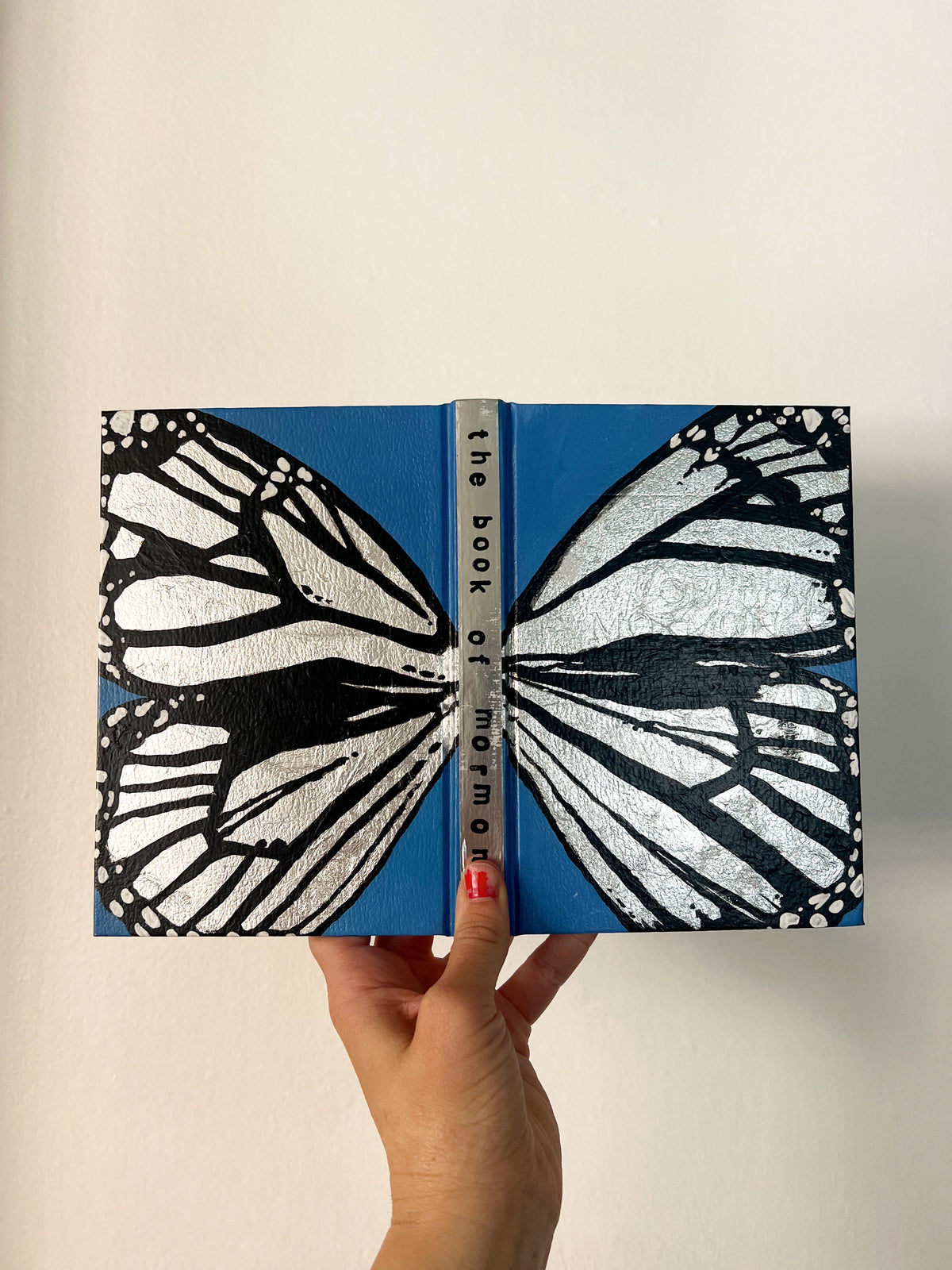Silver Winged Butterfly - Painted Book of Mormon